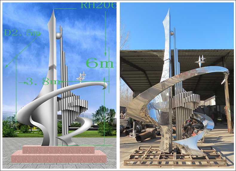大型不銹鋼雕塑，不銹鋼雕塑廠家，室外大型景觀雕塑