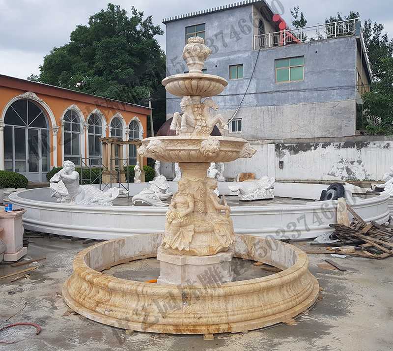 石雕噴泉，景觀人物噴泉，歐式噴泉